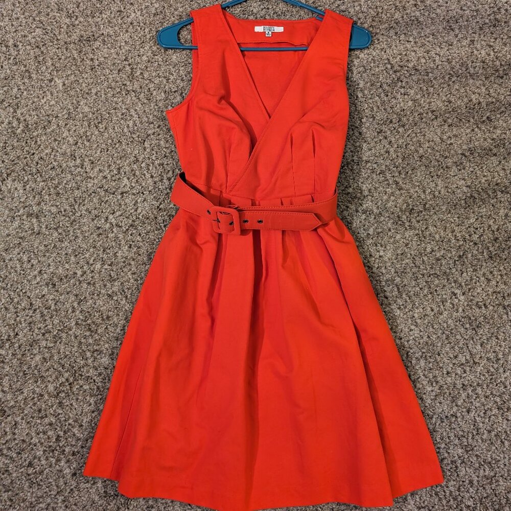 BB Dakota Red Belted Dress, Size 4